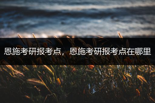 恩施考研报考点，恩施考研报考点在哪里