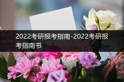 2022考研报考指南-2022考研报考指南书