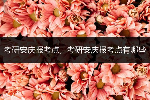 考研安庆报考点，考研安庆报考点有哪些