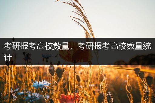 考研报考高校数量，考研报考高校数量统计