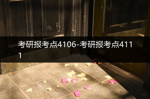 考研报考点4106-考研报考点4111