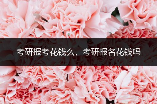 考研报考花钱么，考研报名花钱吗