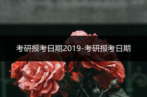 考研报考日期2019-考研报考日期