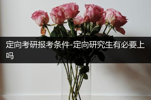 定向考研报考条件-定向研究生有必要上吗