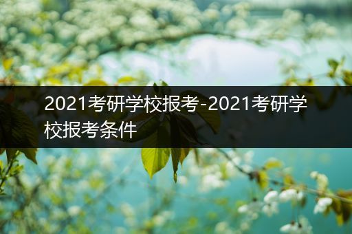 2021考研学校报考-2021考研学校报考条件