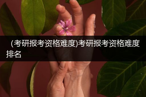 （考研报考资格难度)考研报考资格难度排名