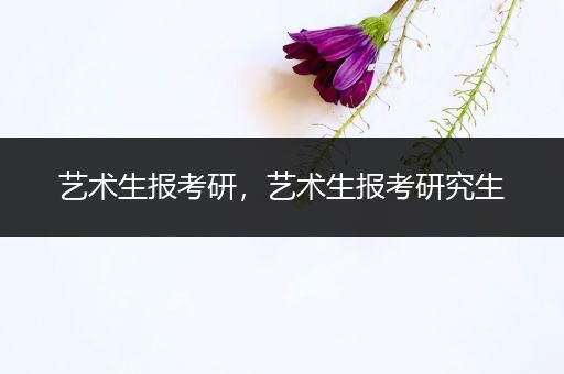 艺术生报考研，艺术生报考研究生