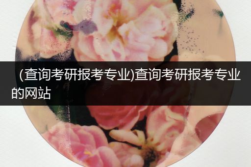 （查询考研报考专业)查询考研报考专业的网站
