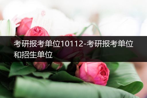 考研报考单位10112-考研报考单位和招生单位