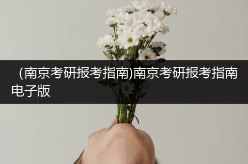 （南京考研报考指南)南京考研报考指南电子版