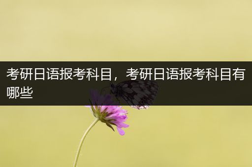 考研日语报考科目，考研日语报考科目有哪些