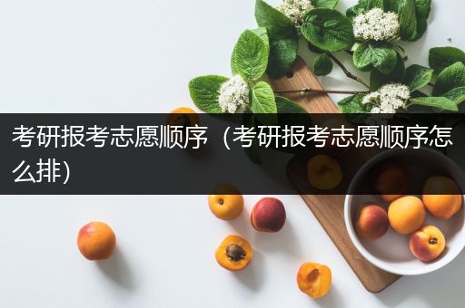 考研报考志愿顺序（考研报考志愿顺序怎么排）