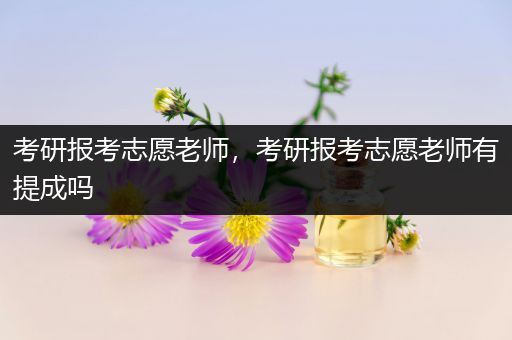 考研报考志愿老师，考研报考志愿老师有提成吗