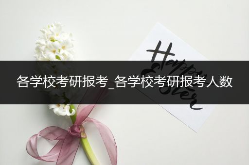 各学校考研报考_各学校考研报考人数