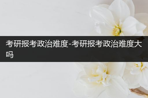 考研报考政治难度-考研报考政治难度大吗