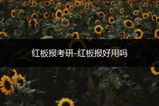 红板报考研-红板报好用吗