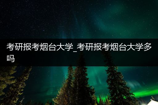 考研报考烟台大学_考研报考烟台大学多吗