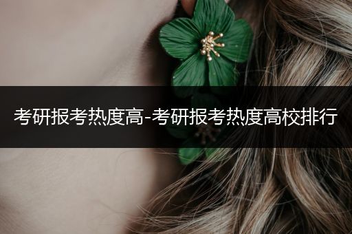 考研报考热度高-考研报考热度高校排行