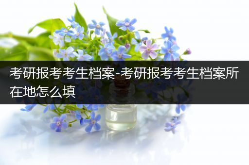 考研报考考生档案-考研报考考生档案所在地怎么填