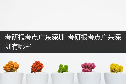 考研报考点广东深圳_考研报考点广东深圳有哪些