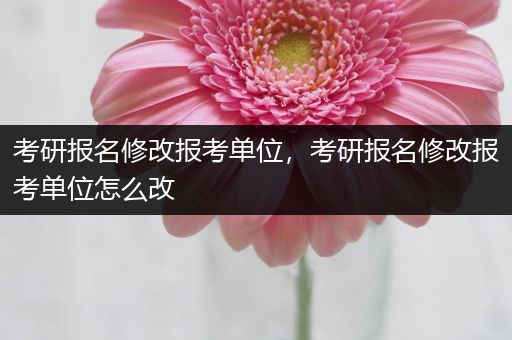 考研报名修改报考单位，考研报名修改报考单位怎么改