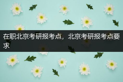 在职北京考研报考点，北京考研报考点要求