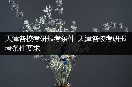 天津各校考研报考条件-天津各校考研报考条件要求