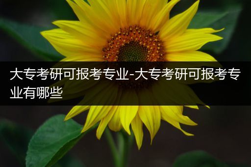 大专考研可报考专业-大专考研可报考专业有哪些