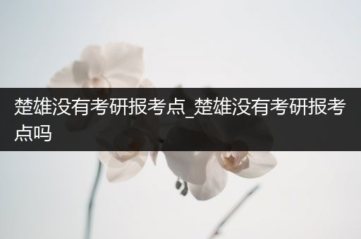 楚雄没有考研报考点_楚雄没有考研报考点吗