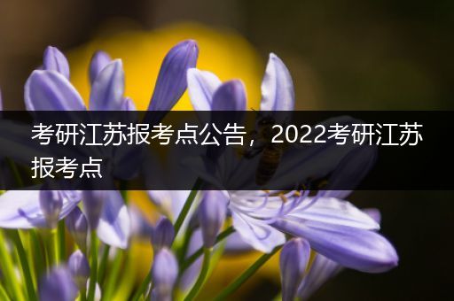 考研江苏报考点公告，2022考研江苏报考点