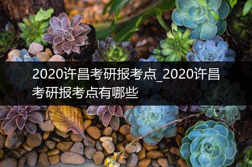 2020许昌考研报考点_2020许昌考研报考点有哪些