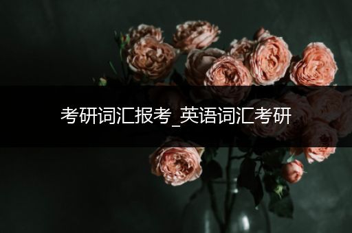 考研词汇报考_英语词汇考研