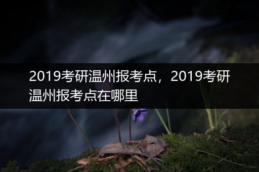 2019考研温州报考点，2019考研温州报考点在哪里