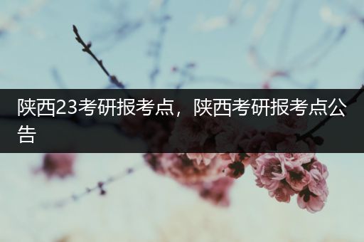 陕西23考研报考点，陕西考研报考点公告