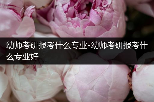 幼师考研报考什么专业-幼师考研报考什么专业好