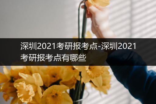 深圳2021考研报考点-深圳2021考研报考点有哪些