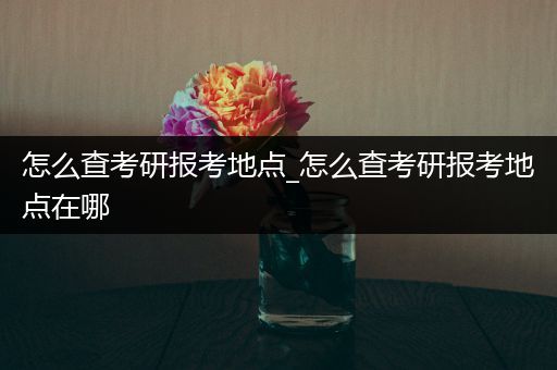 怎么查考研报考地点_怎么查考研报考地点在哪