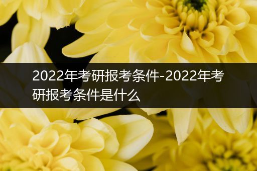 2022年考研报考条件-2022年考研报考条件是什么