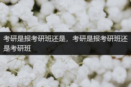 考研是报考研班还是，考研是报考研班还是考研班