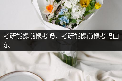 考研能提前报考吗，考研能提前报考吗山东