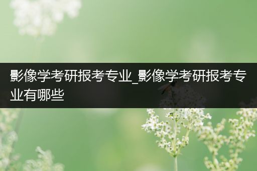 影像学考研报考专业_影像学考研报考专业有哪些