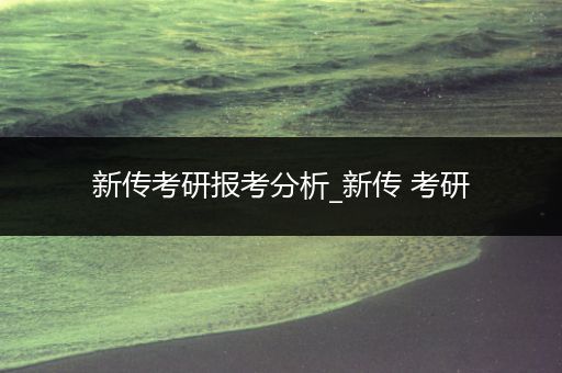 新传考研报考分析_新传 考研