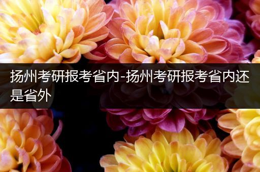 扬州考研报考省内-扬州考研报考省内还是省外