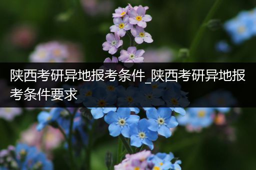 陕西考研异地报考条件_陕西考研异地报考条件要求