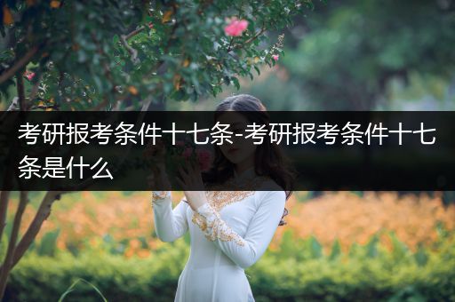 考研报考条件十七条-考研报考条件十七条是什么