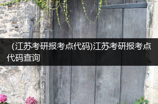 （江苏考研报考点代码)江苏考研报考点代码查询