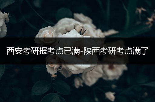 西安考研报考点已满-陕西考研考点满了