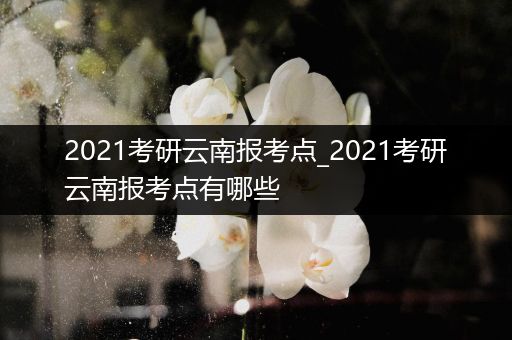 2021考研云南报考点_2021考研云南报考点有哪些