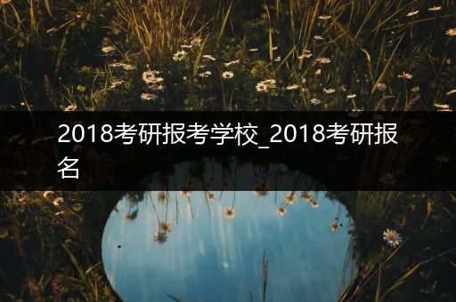 2018考研报考学校_2018考研报名