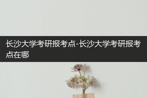 长沙大学考研报考点-长沙大学考研报考点在哪